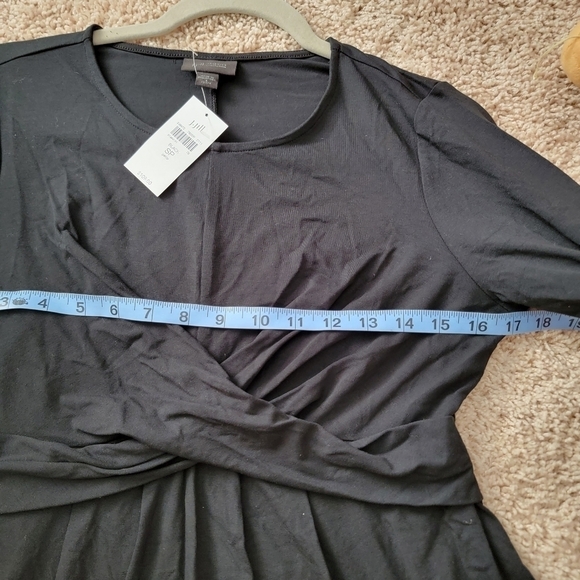 NWT J. JILL black front wrap dress - Picture 7 of 10